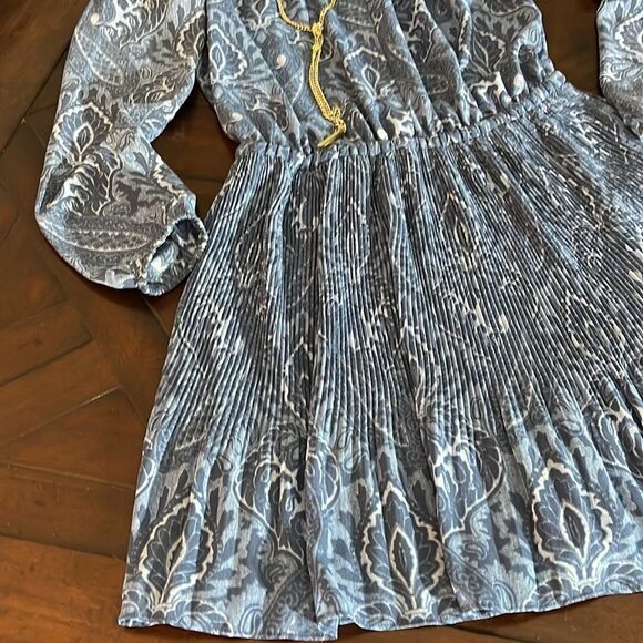 MICHAEL Michael Kors Blue Long Sleeve Dress - Picture 6 of 8